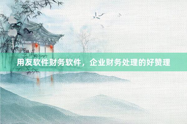 用友软件财务软件，企业财务处理的好赞理